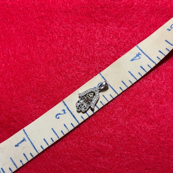 Macy's Sterling Silver and 14K Hamsa Necklace - Picture 6 of 7